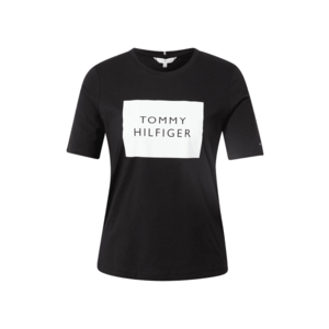 TOMMY HILFIGER Tricou negru / alb / bleumarin / roșu imagine