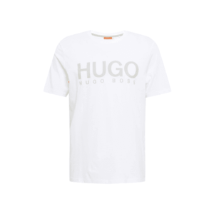 HUGO Tricou 'Dolive' alb / gri imagine