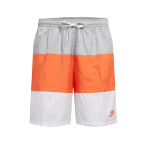 Nike Sportswear Pantaloni gri / portocaliu / alb imagine