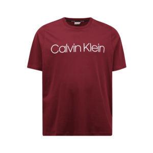Calvin Klein Big & Tall Tricou roșu vin / alb imagine