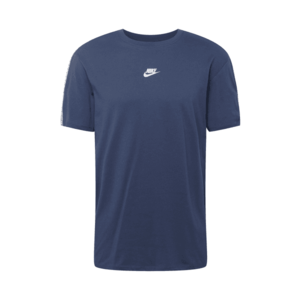 Nike Sportswear Tricou 'REPEAT' albastru închis / alb imagine