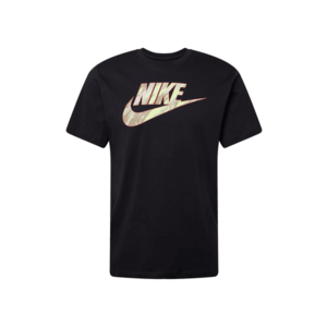 Nike Sportswear Tricou negru / maro cămilă / verde pastel / gri imagine