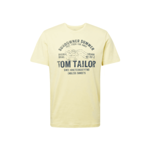 TOM TAILOR Tricou galben deschis / bleumarin imagine