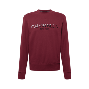 Calvin Klein Bluză de molton roșu burgundy / alb / negru imagine