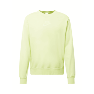 Nike Sportswear Bluză de molton verde limetă / alb imagine