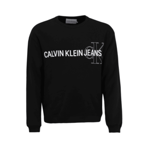 Calvin Klein Jeans Plus Bluză de molton negru / alb imagine