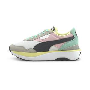 PUMA Sneaker low 'Cruise Rider' alb kitt / gri închis / verde mentă / roz pastel / galben pastel imagine
