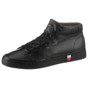 TOMMY HILFIGER Sneaker low negru / argintiu / alb / roșu imagine
