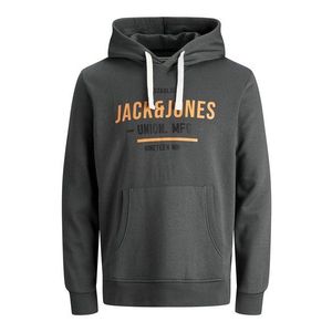 JACK & JONES Bluză de molton gri / roșu pepene / negru / alb imagine