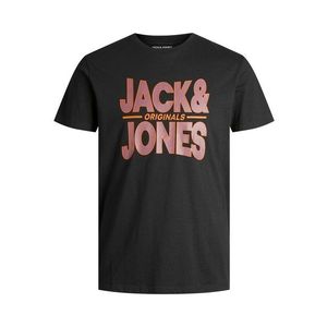 JACK & JONES Tricou negru / roşu închis / portocaliu imagine