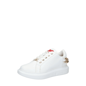 Love Moschino Sneaker low alb natural / auriu / roșu imagine