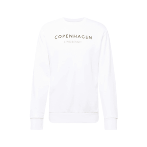 Lindbergh Bluză de molton 'Copenhagen' alb / maro deschis / brocart imagine