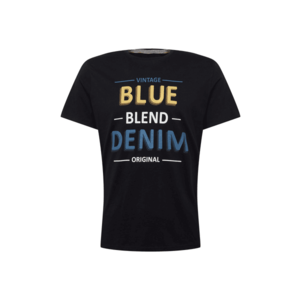 BLEND Tricou negru / albastru / alb / galben imagine