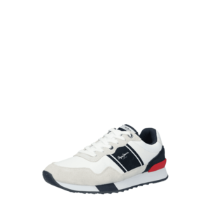 Pepe Jeans Sneaker low alb / gri deschis / bleumarin / roșu imagine