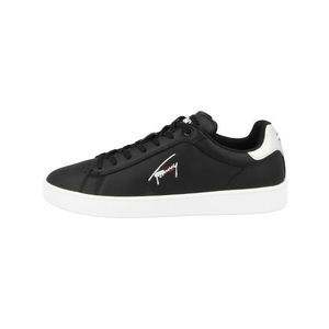 Tommy Jeans Sneaker low 'Iridescent' negru / argintiu / alb / roșu imagine