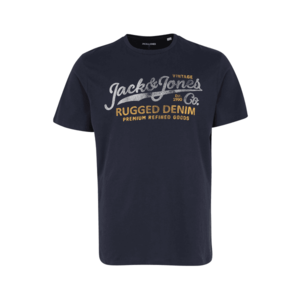 Jack & Jones Plus Tricou 'BOOSTER' bleumarin / alb / portocaliu imagine