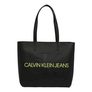 Calvin Klein Jeans Plase de cumpărături negru / verde kiwi imagine