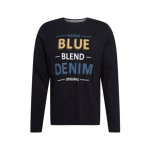 BLEND Tricou negru / alb / galben / albastru marin imagine