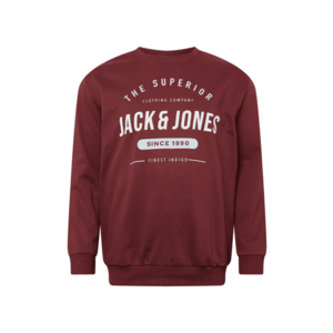 Jack & Jones Plus Bluză de molton 'HERRO' roșu / alb imagine