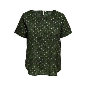 ONLY Carmakoma Bluză 'Vica' verde închis / negru / galben deschis imagine