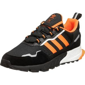 ADIDAS ORIGINALS Sneaker low 'ZX 1K BOOST' negru / portocaliu neon / gri închis imagine