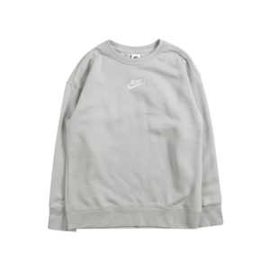 Nike Sportswear Bluză de molton gri / alb imagine