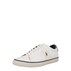 Polo Ralph Lauren Sneaker low 'SAYER' alb / alb kitt / maro caramel / gri amestecat imagine