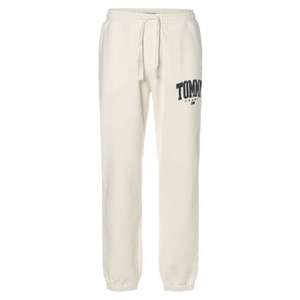 Tommy Jeans Pantaloni crem / albastru porumbel / roșu / alb imagine