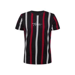 HOLLISTER Tricou negru / alb / roșu imagine