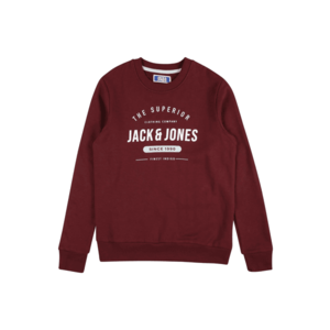 Jack & Jones Junior Bluză de molton 'HERRO' roșu vin / alb / gri imagine