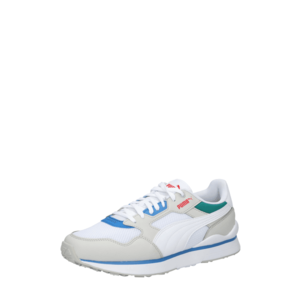 PUMA Sneaker low alb / gri / verde jad / azuriu / roșu imagine