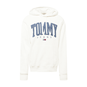 Tommy Jeans Bluză de molton crem / albastru fumuriu / bleumarin / alb / roșu imagine