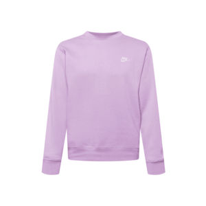 Nike Sportswear Bluză de molton lila / alb imagine