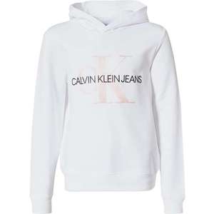 Calvin Klein Jeans Bluză de molton alb / roz imagine