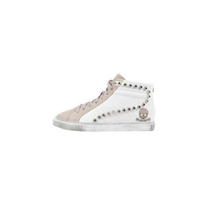 Scalpers Sneaker înalt 'Studs' alb murdar / bej / argintiu imagine