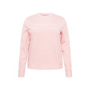 Calvin Klein Jeans Curve Bluză de molton roz / alb imagine