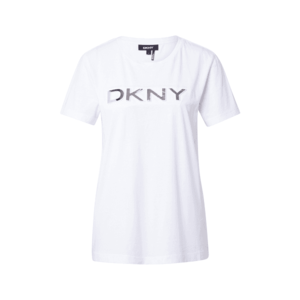 DKNY Tricou alb / argintiu imagine