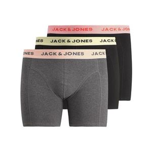 Jack & Jones Plus Boxeri 'Timo' negru / gri amestecat / portocaliu închis / galben neon / roși aprins imagine