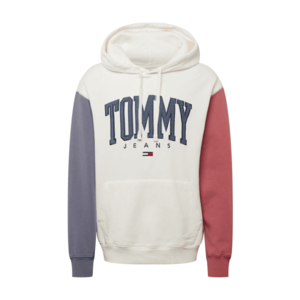 Tommy Jeans Bluză de molton fildeş / albastru porumbel / roz imagine