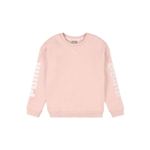 PUMA Bluză de molton alb / roz / grej imagine