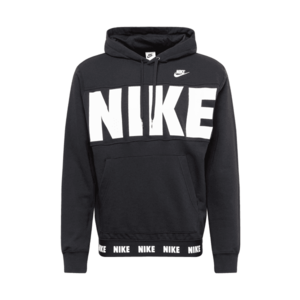 Nike Sportswear Bluză de molton negru / alb imagine