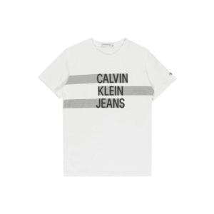 Calvin Klein Jeans Tricou 'DIMENSION' alb / gri / negru imagine