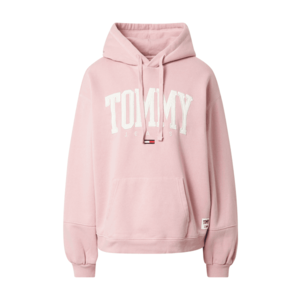 Tommy Jeans Bluză de molton roz deschis / alb / bleumarin / roșu imagine
