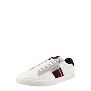JACK & JONES Sneaker low alb / bleumarin / roşu închis / gri imagine