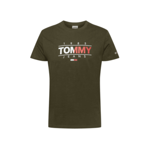 Tommy Jeans Tricou kaki / alb / roșu imagine