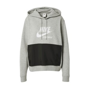 Nike Sportswear Bluză de molton gri închis / negru / alb imagine