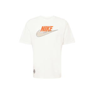 Nike Sportswear Tricou alb / portocaliu închis / negru / gri taupe / galben deschis imagine