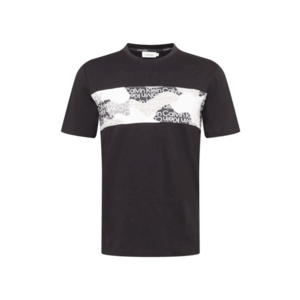 Calvin Klein Tricou negru / alb / gri deschis / bej imagine