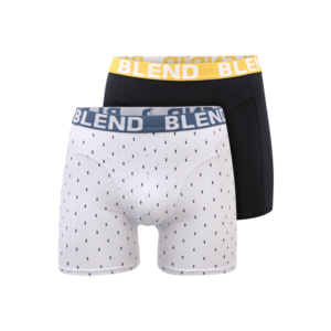 BLEND Boxeri alb murdar / bleumarin / negru / galben imagine