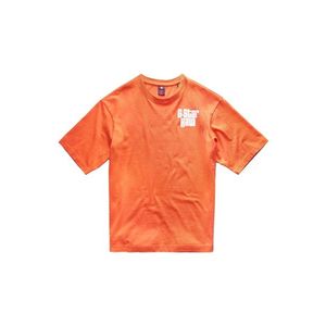 G-Star RAW Tricou alb / portocaliu închis imagine